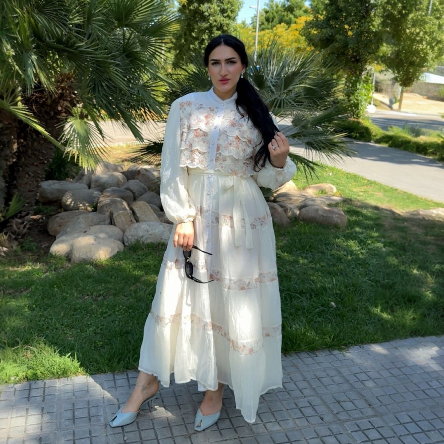 Vestido Largo Romántico “Luna” | Elegancia Floral y Estilo Sofisticado
