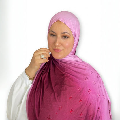 Chal de Algodón Stretch Premium con Cristales Brillantes | Elegancia y Comodidad Diaria