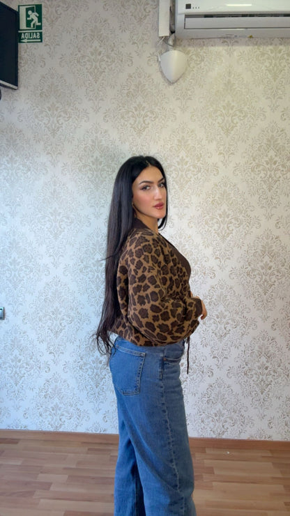 Cárdigan Leopardo