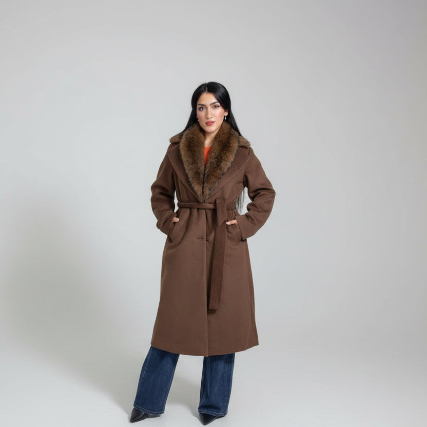 Abrigo Cashmere con pelo