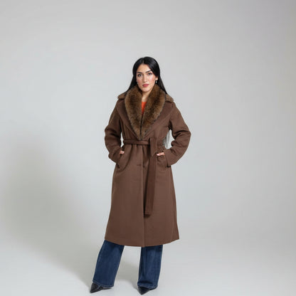 Abrigo Cashmere con pelo