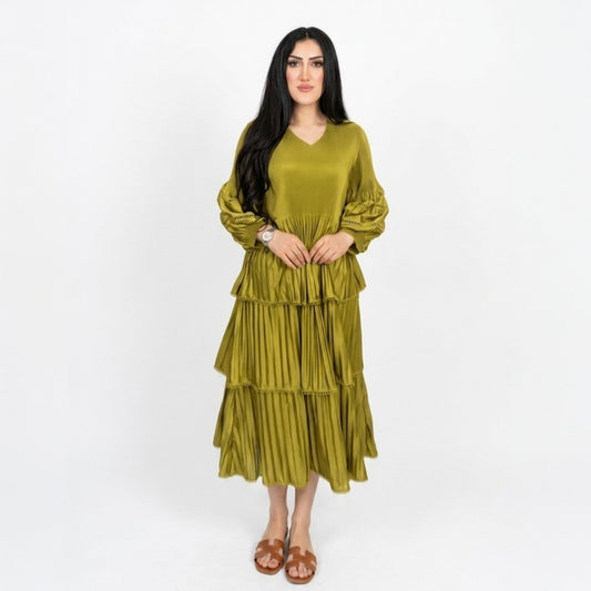 Vestido Largo Plisado “Zoe” | Elegancia, Comodidad y Movimiento