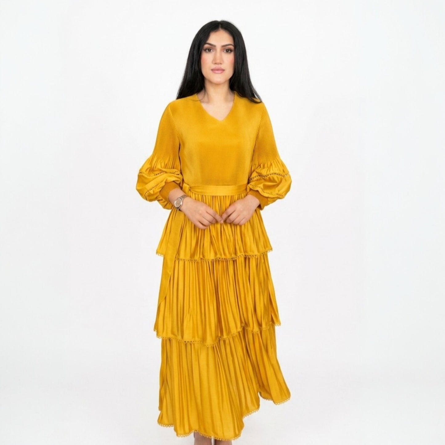 Vestido Largo Plisado “Zoe” | Elegancia, Comodidad y Movimiento