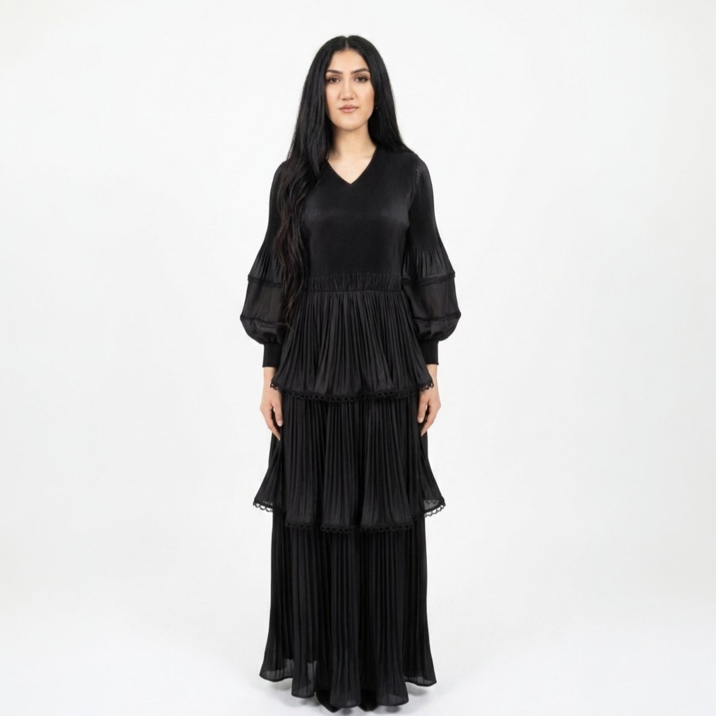 Vestido Largo Plisado “Zoe” | Elegancia, Comodidad y Movimiento