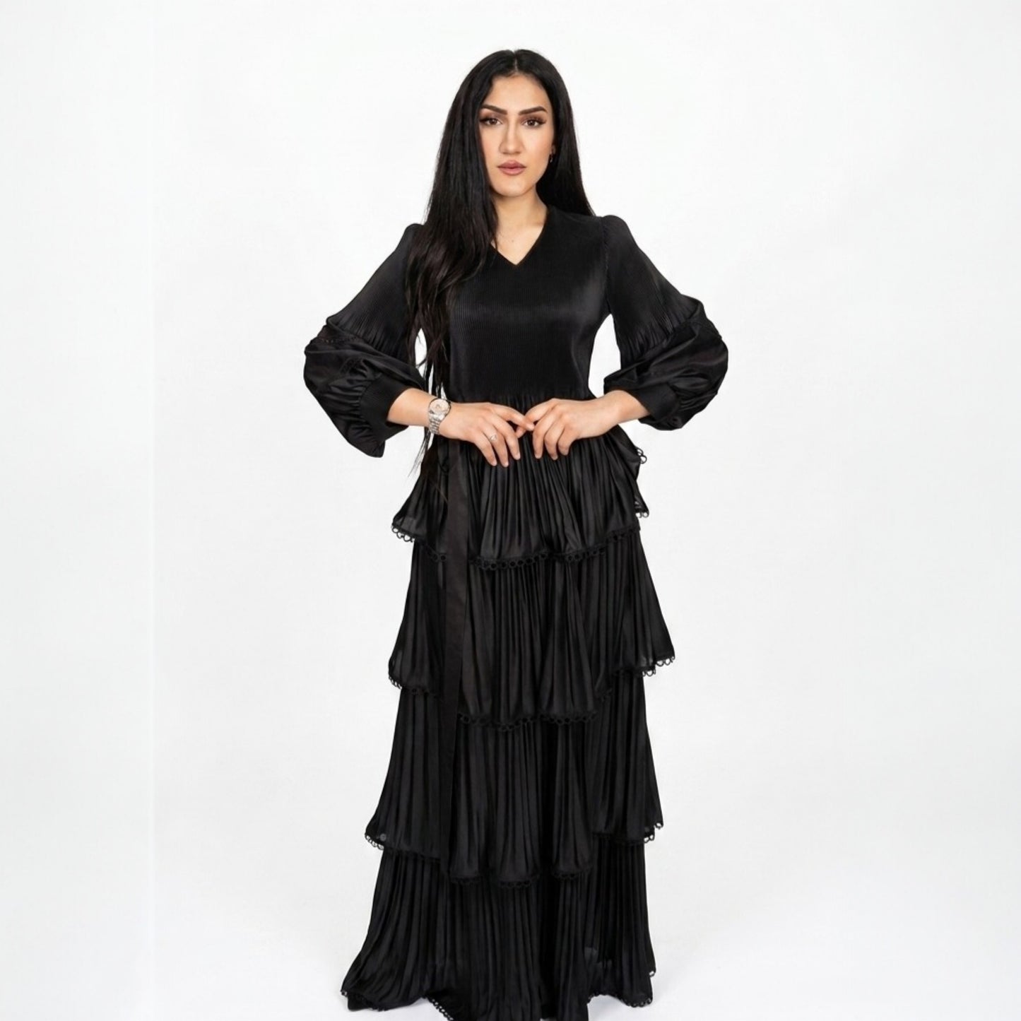 Vestido Largo Plisado “Zoe” | Elegancia, Comodidad y Movimiento