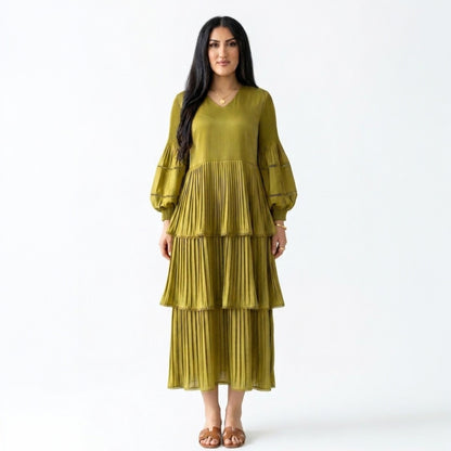 Vestido Largo Plisado “Zoe” | Elegancia, Comodidad y Movimiento