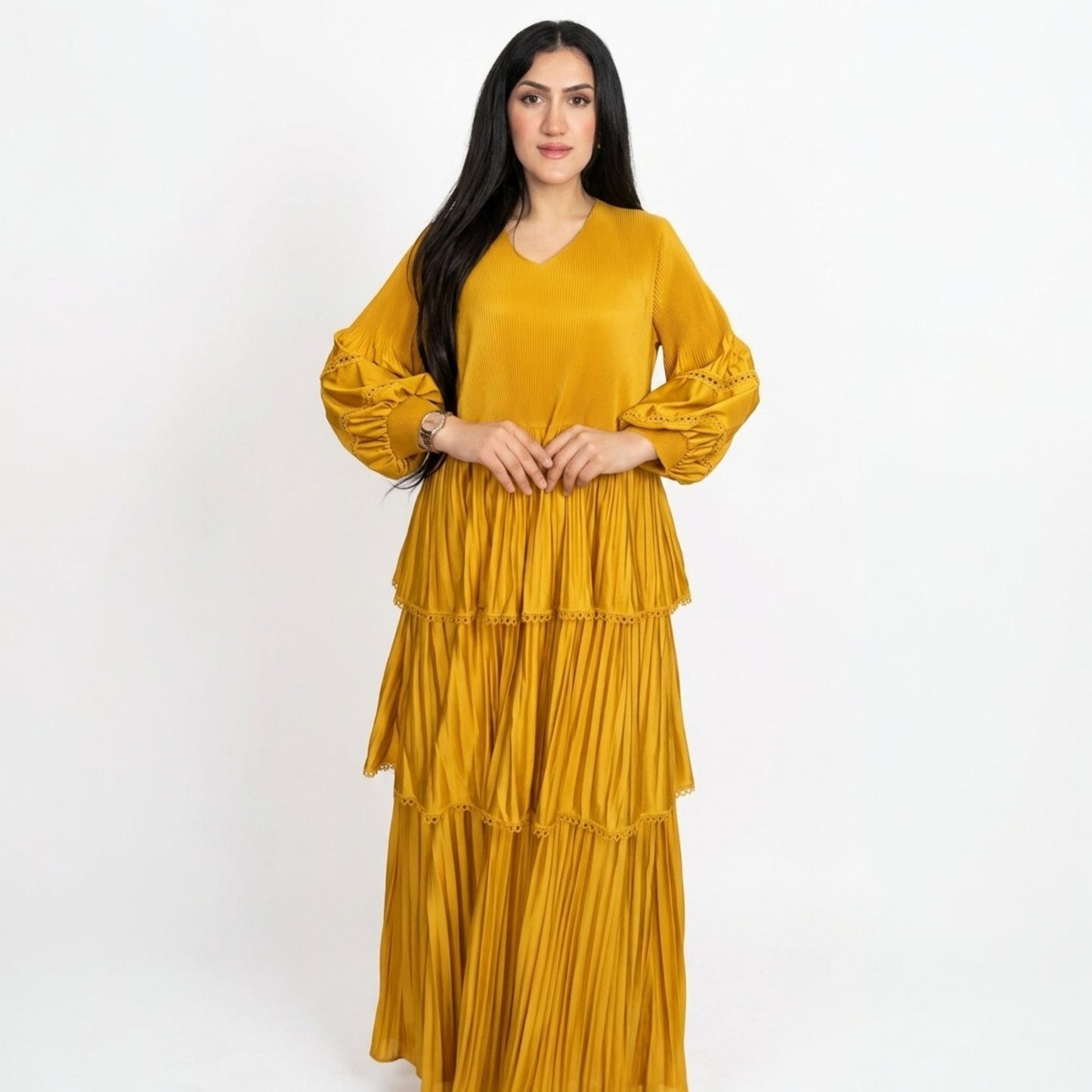 Vestido Largo Plisado “Zoe” | Elegancia, Comodidad y Movimiento