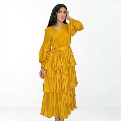 Vestido Largo Plisado “Zoe” | Elegancia, Comodidad y Movimiento