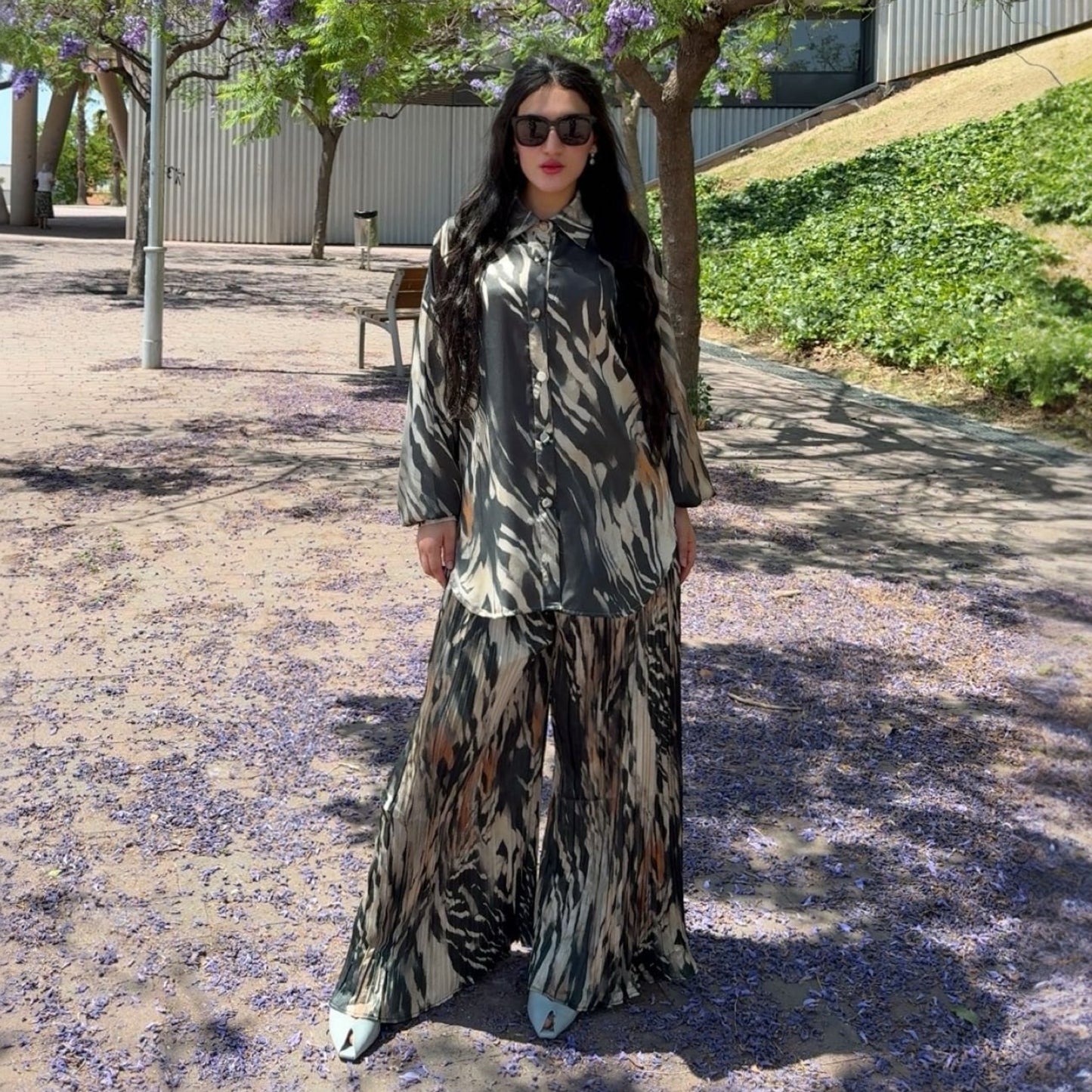 Conjunto Plisado “Dalia” de 2 Piezas | Elegancia Oversize y Confort Sofisticado