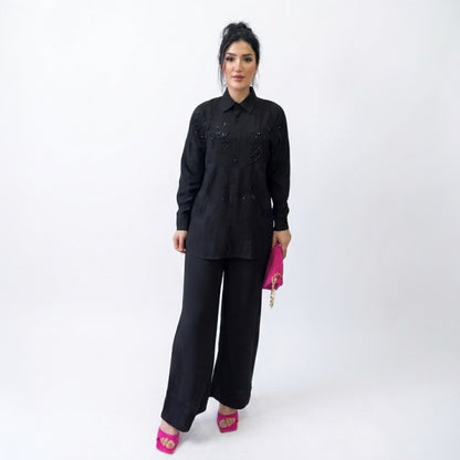 Conjunto “Amira” de 2 Piezas | Elegancia con Bordados y Pedrería