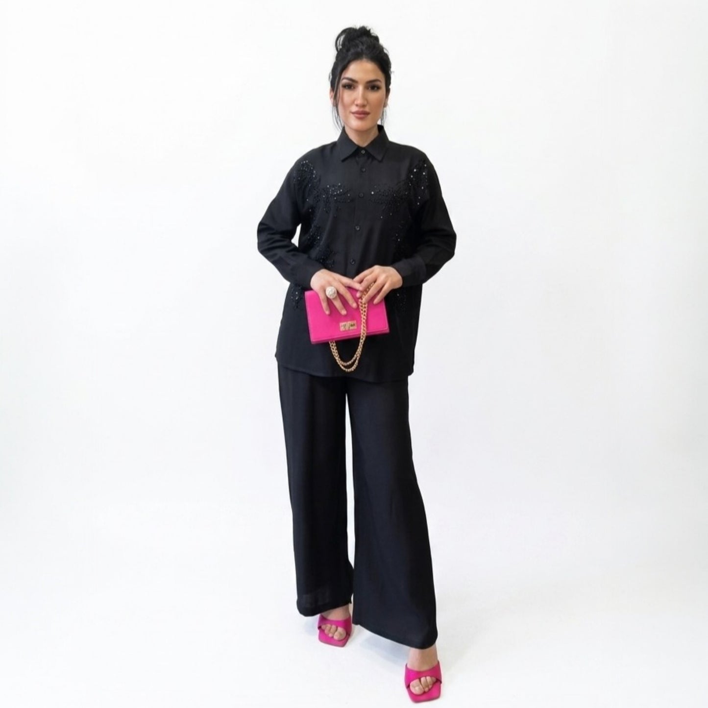 Conjunto “Amira” de 2 Piezas | Elegancia con Bordados y Pedrería