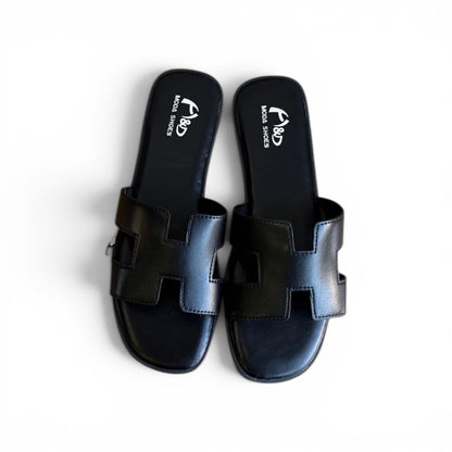 Sandalias Planas Premium con Corte en “H” | Elegancia Minimalista para Verano