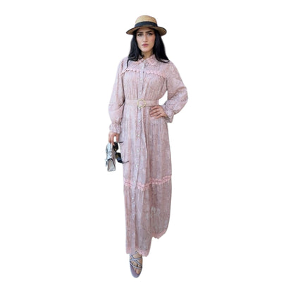 Conjunto Plisado “Duna” de 2 Piezas | Vestido Largo y Cárdigan Elegante