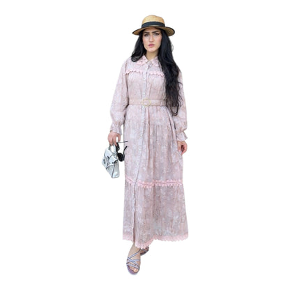 Conjunto Plisado “Duna” de 2 Piezas | Vestido Largo y Cárdigan Elegante