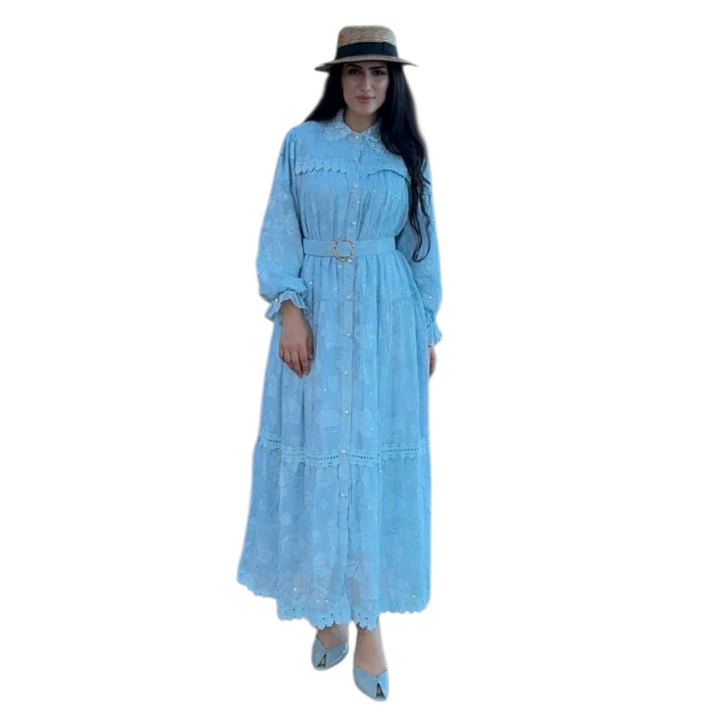 Conjunto Plisado “Duna” de 2 Piezas | Vestido Largo y Cárdigan Elegante