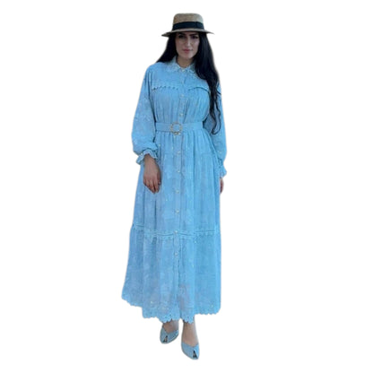 Conjunto Plisado “Duna” de 2 Piezas | Vestido Largo y Cárdigan Elegante