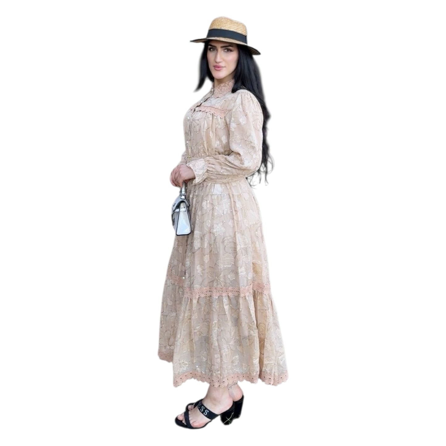 Conjunto Plisado “Duna” de 2 Piezas | Vestido Largo y Cárdigan Elegante