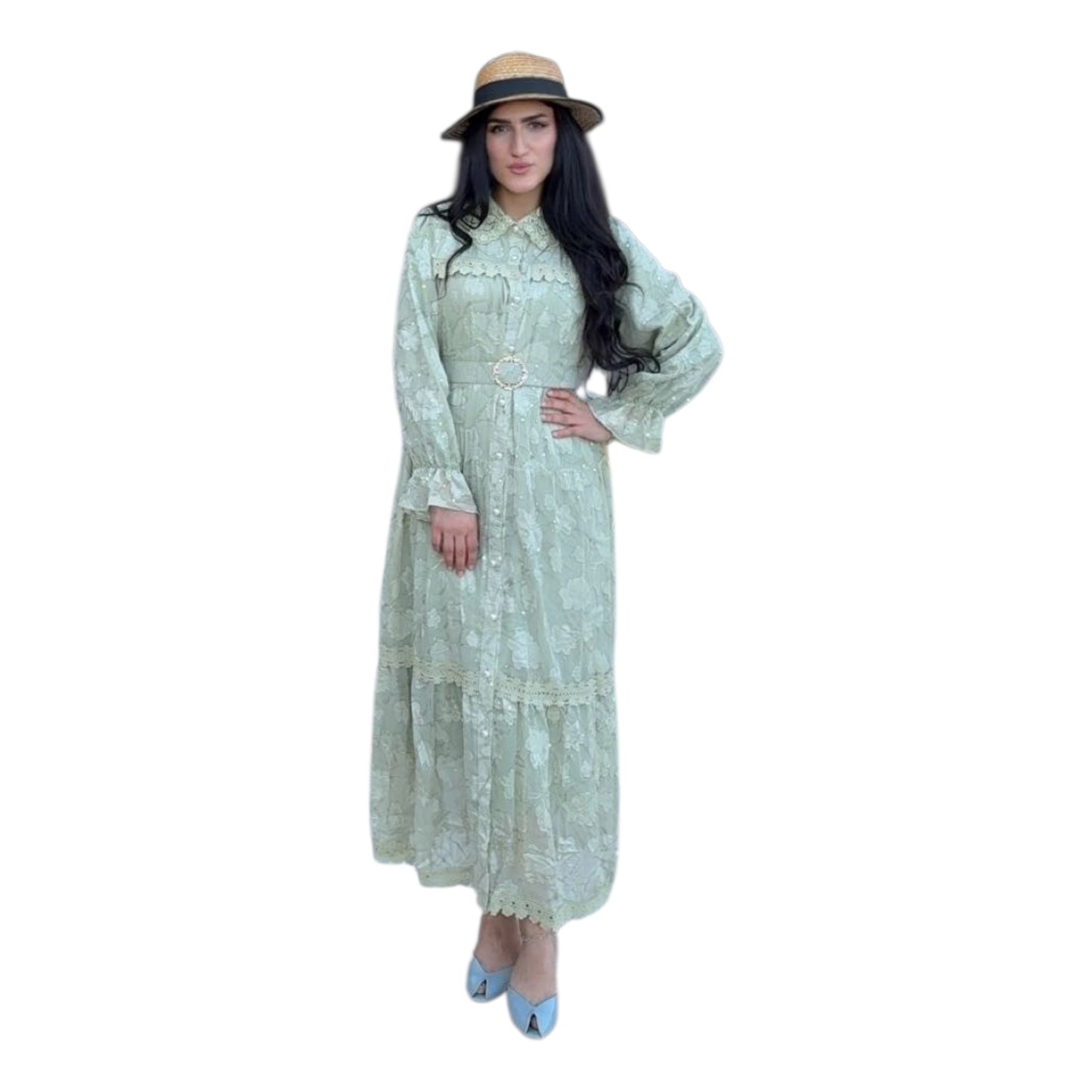 Conjunto Plisado “Duna” de 2 Piezas | Vestido Largo y Cárdigan Elegante