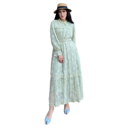 Conjunto Plisado “Duna” de 2 Piezas | Vestido Largo y Cárdigan Elegante