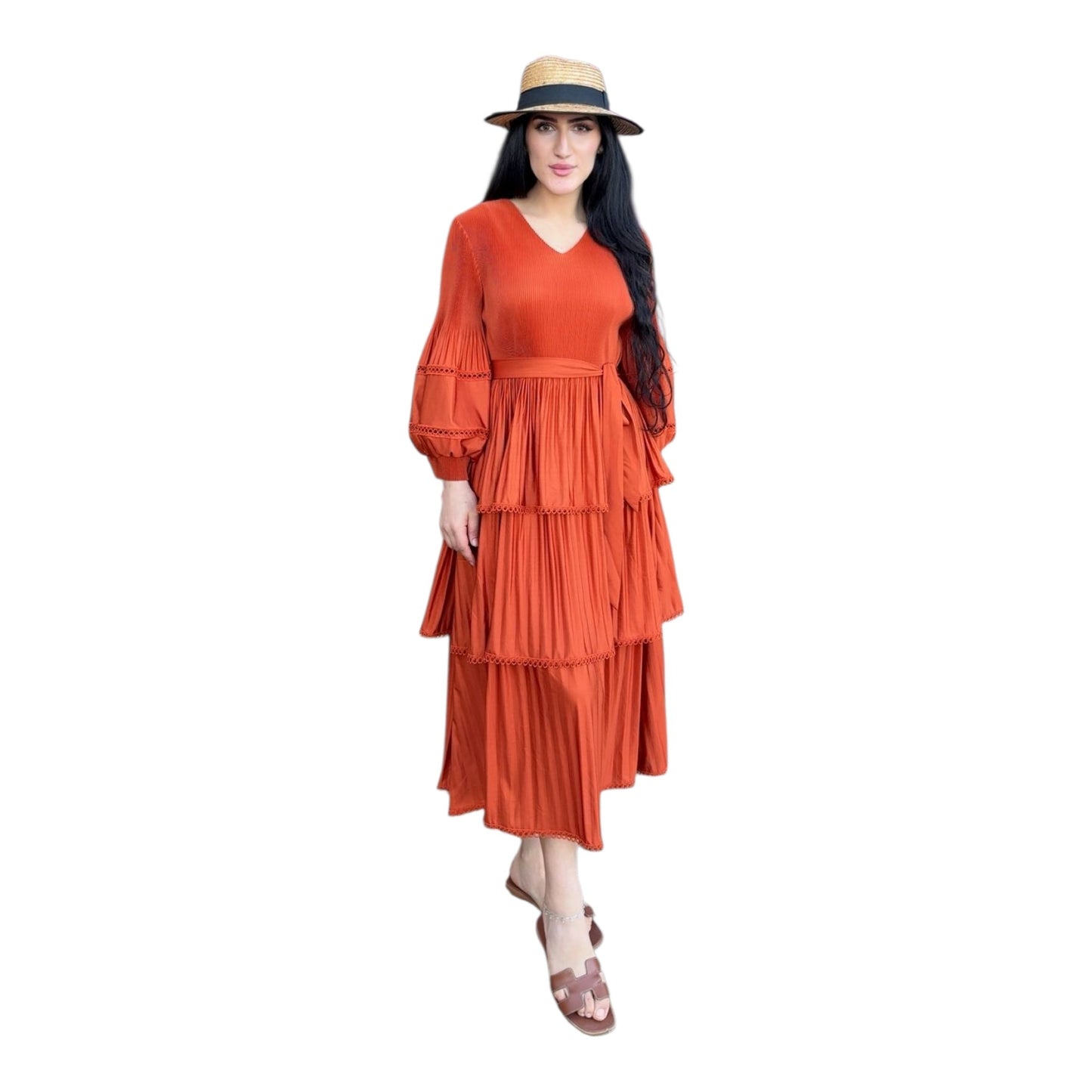 Vestido Largo Plisado “Zoe” | Elegancia, Comodidad y Movimiento