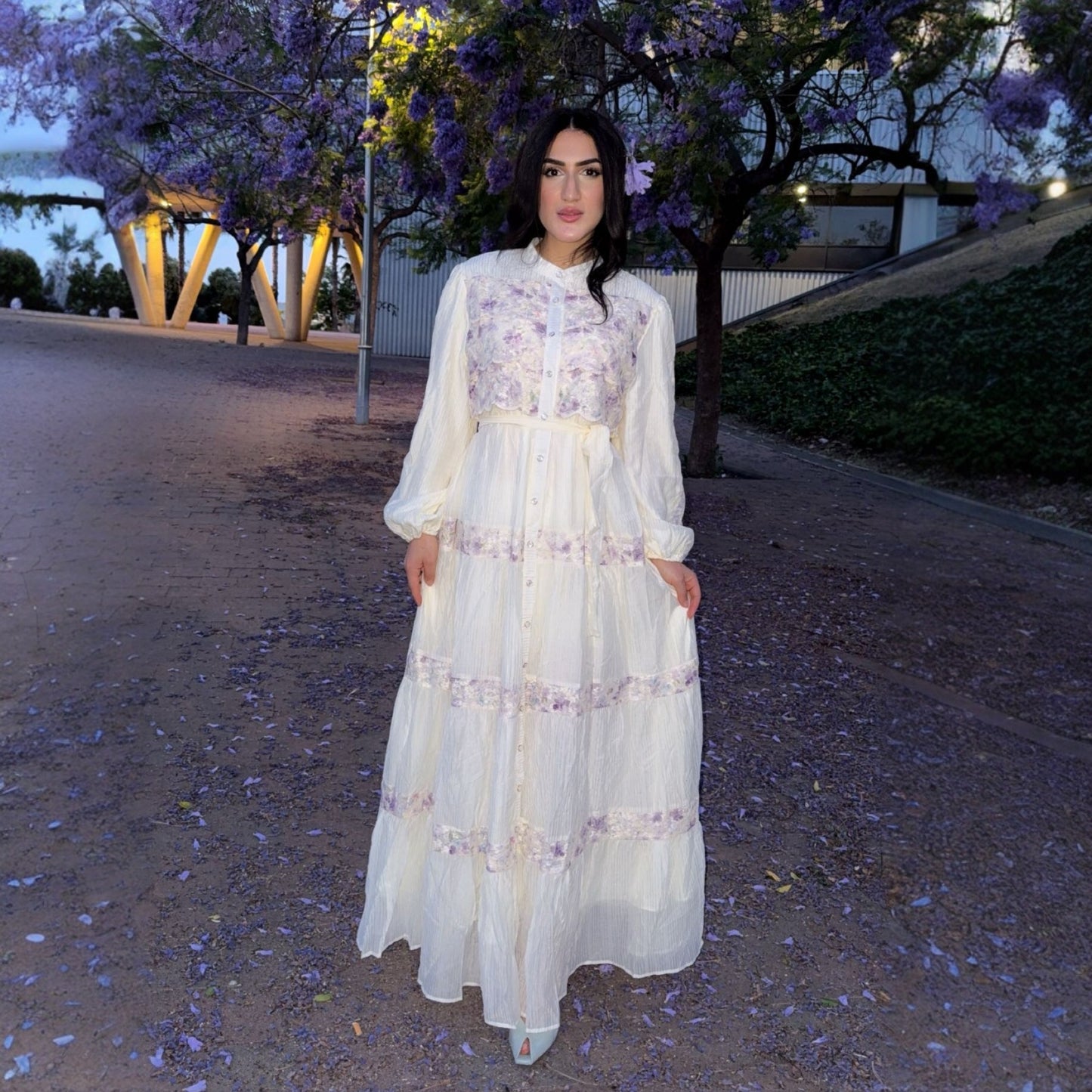 Vestido Largo Romántico “Luna” | Elegancia Floral y Estilo Sofisticado