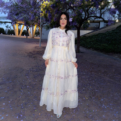 Vestido Largo Romántico “Luna” | Elegancia Floral y Estilo Sofisticado