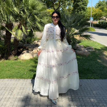 Vestido Largo Romántico “Luna” | Elegancia Floral y Estilo Sofisticado