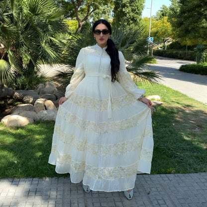 Vestido Largo Romántico “Sevilla” | Elegancia Bohemia y Delicadeza Floral